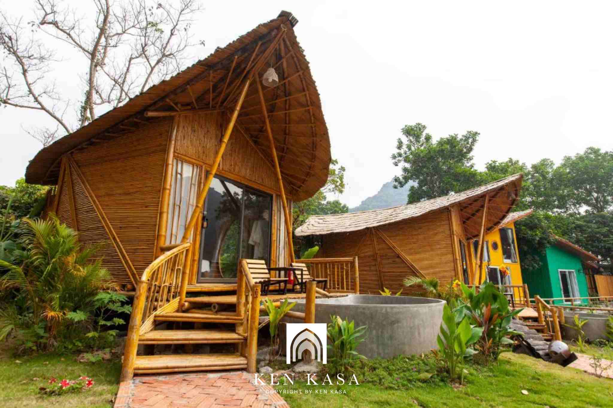 Mẫu nhà homestay phong cách đồng quê Tràng An Lamia Bungalow homestay 